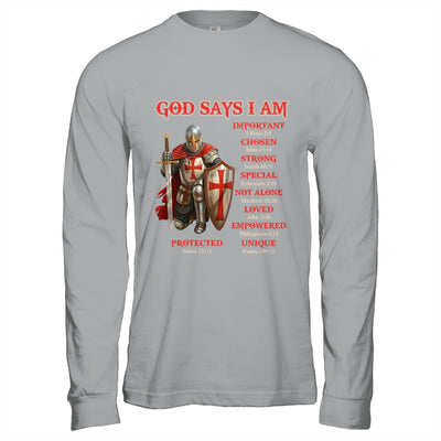 God Says I Am Knight Templar Christian Men Warrior Of God Shirt & Hoodie | siriusteestore