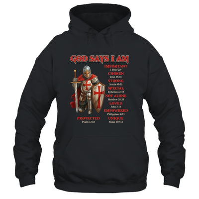 God Says I Am Knight Templar Christian Men Warrior Of God Shirt & Hoodie | siriusteestore