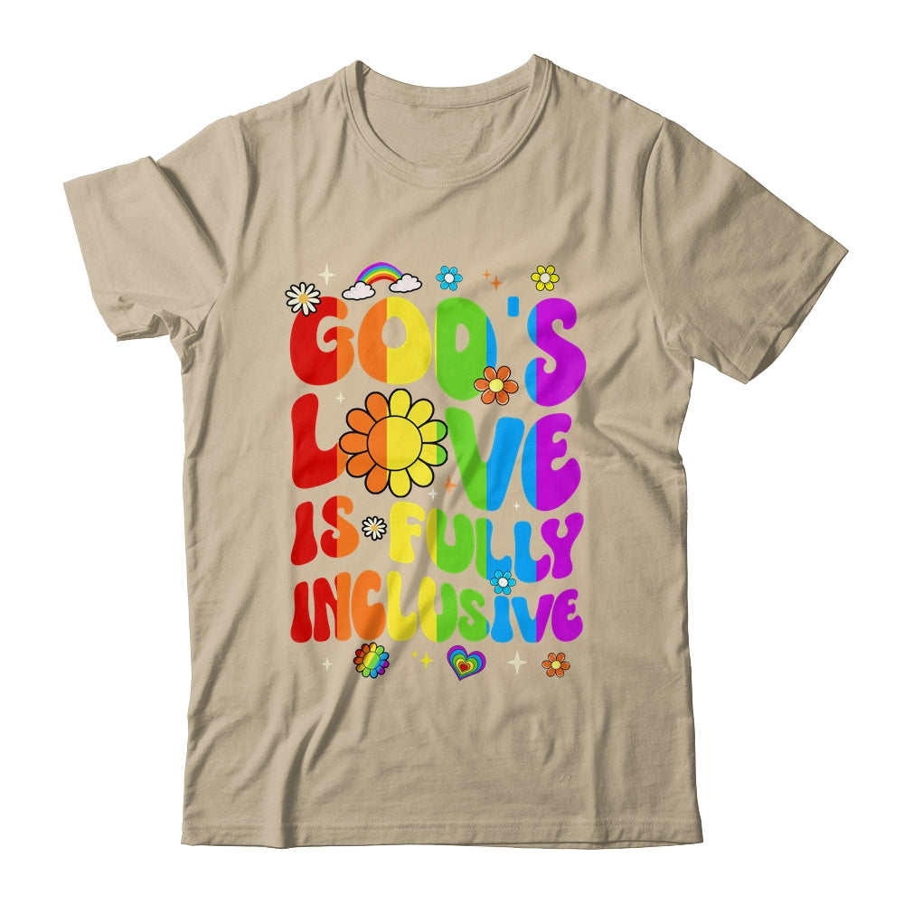 God's Love Is Fully Inclusive Christian Jesus LGBT Gay Pride Shirt & Tank Top | siriusteestore