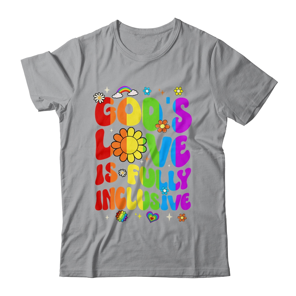God's Love Is Fully Inclusive Christian Jesus LGBT Gay Pride Shirt & Tank Top | siriusteestore
