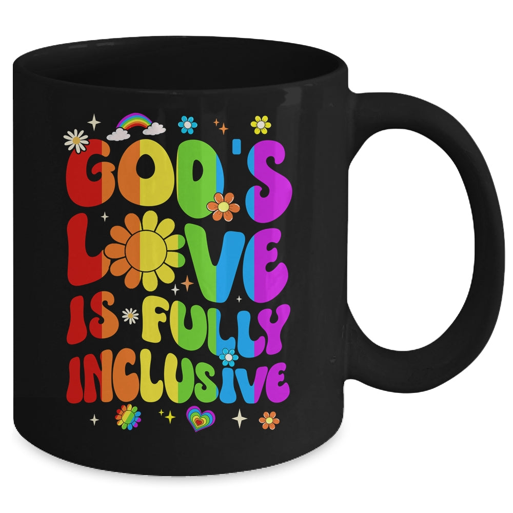God's Love Is Fully Inclusive Christian Jesus LGBT Gay Pride Mug | siriusteestore