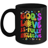 God's Love Is Fully Inclusive Christian Jesus LGBT Gay Pride Mug | siriusteestore