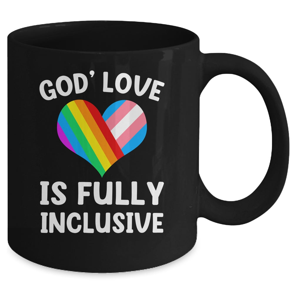 God's Love Is Fully Inclusive Christian LGBT Gay Pride Mug | siriusteestore