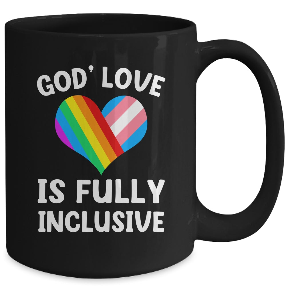 God's Love Is Fully Inclusive Christian LGBT Gay Pride Mug | siriusteestore