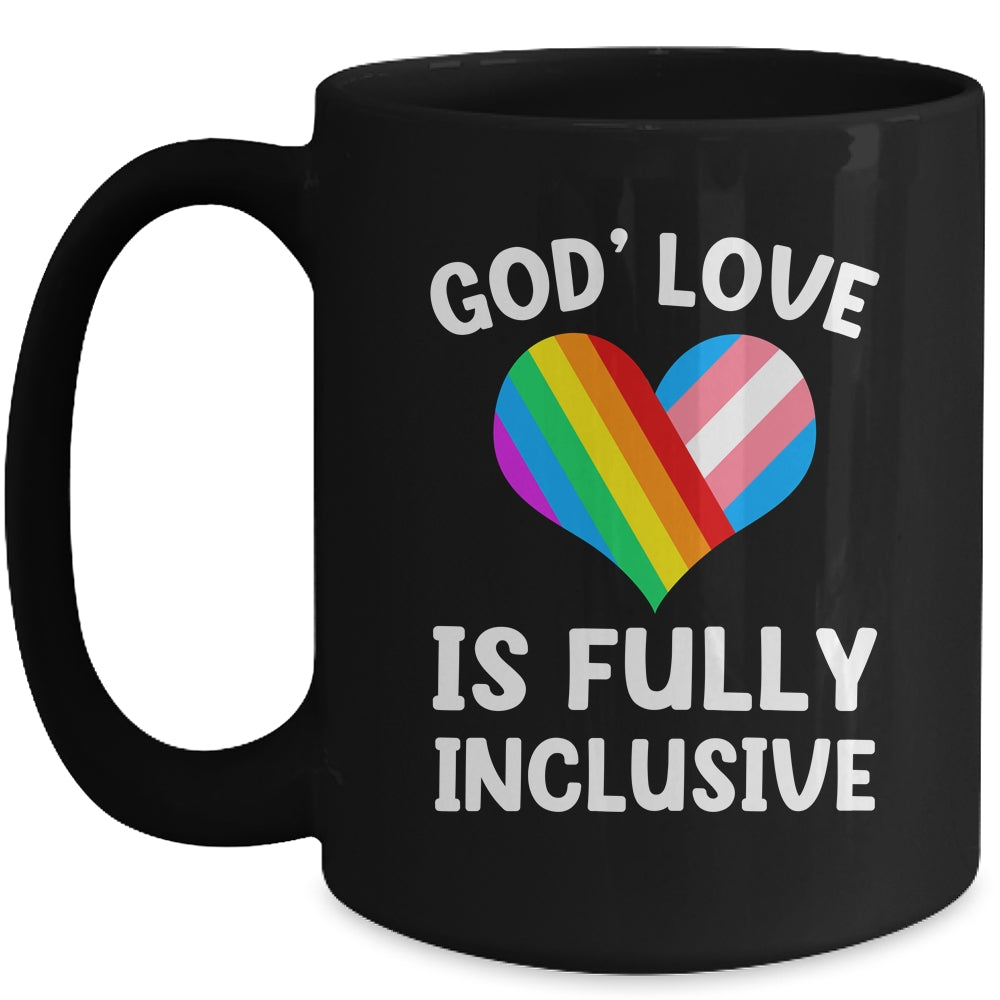 God's Love Is Fully Inclusive Christian LGBT Gay Pride Mug | siriusteestore