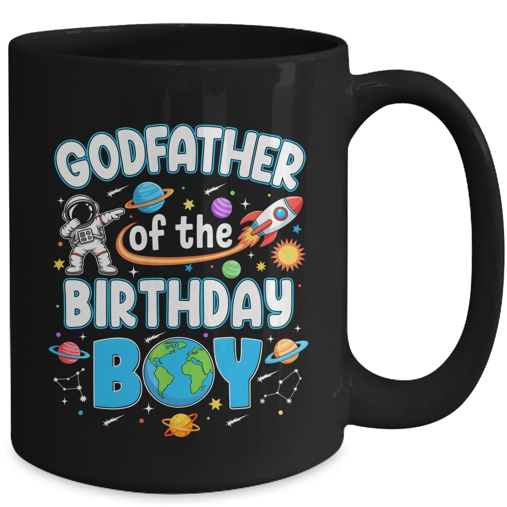 Godfather Of The Birthday Boy Astronaut Family Space Planets Mug | siriusteestore