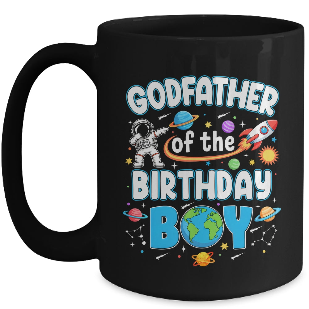 Godfather Of The Birthday Boy Astronaut Family Space Planets Mug | siriusteestore