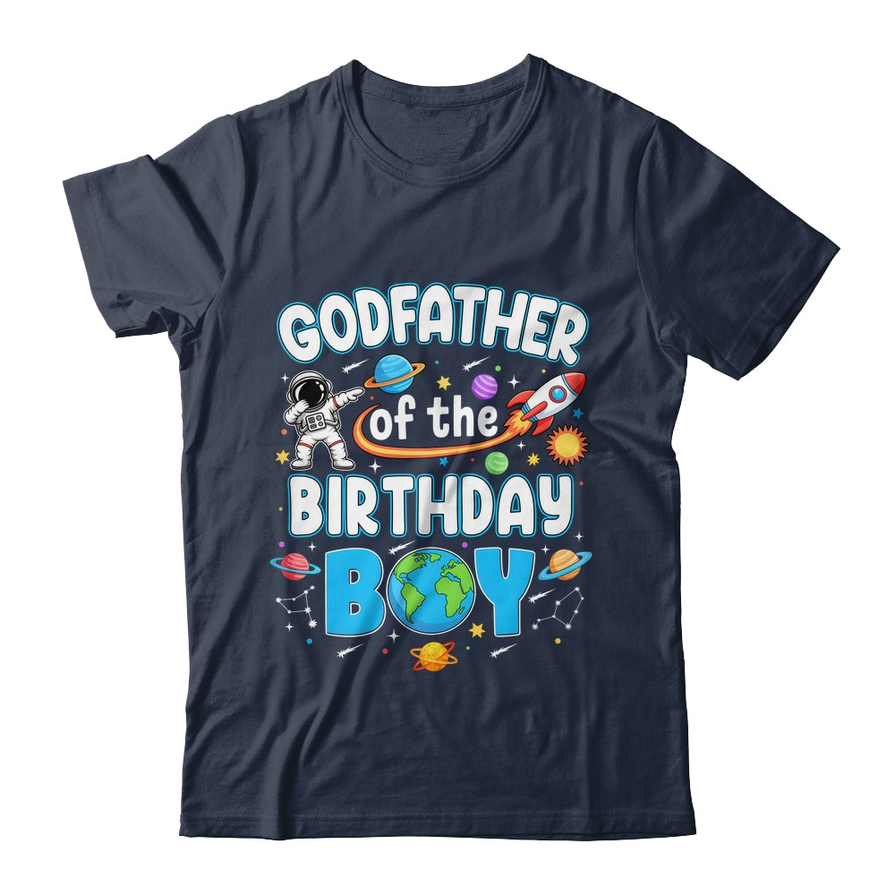 Godfather Of The Birthday Boy Astronaut Family Space Planets Shirt & Hoodie | siriusteestore