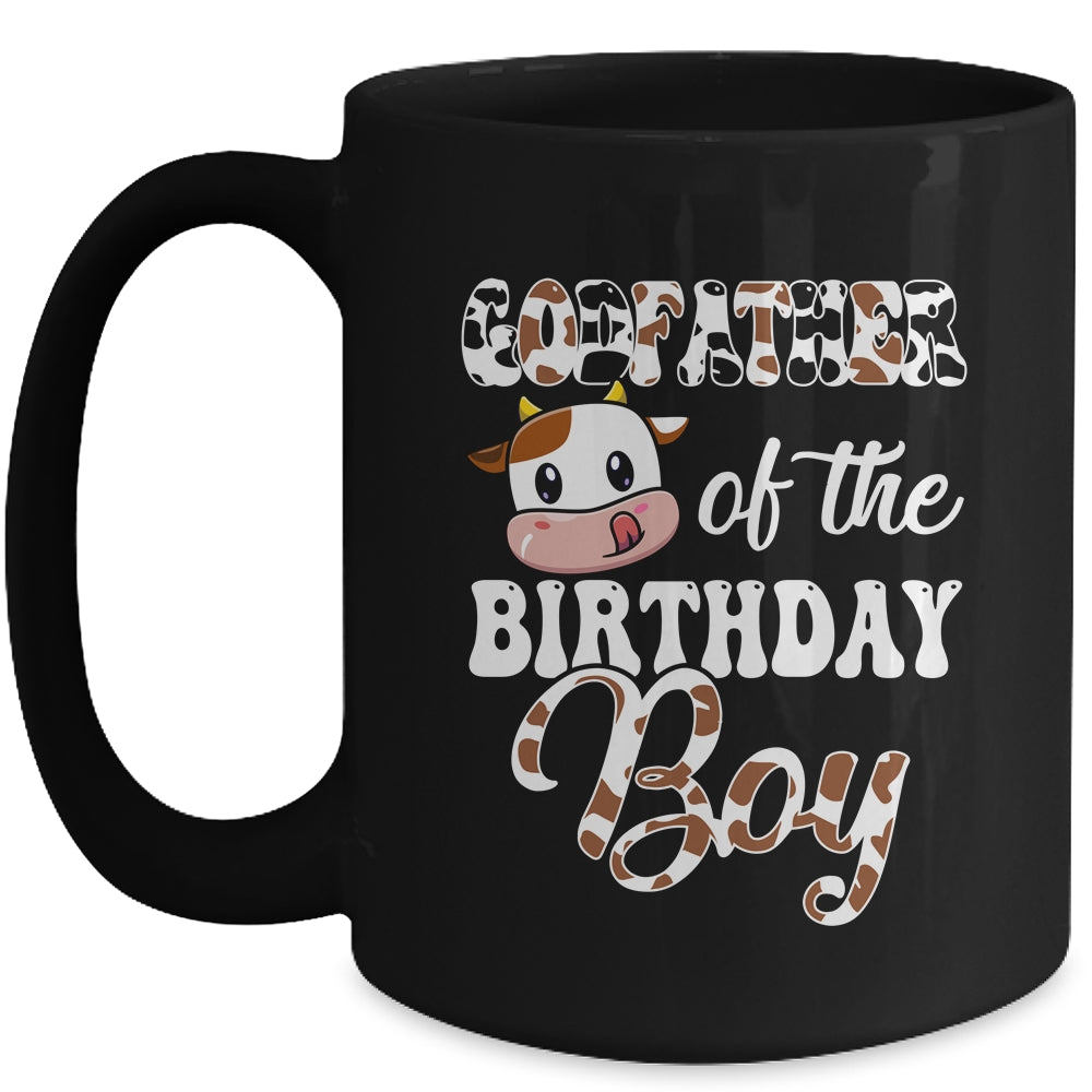 Godfather Of The Birthday Boy Cow Farm 1st Birthday Boy Mug | siriusteestore