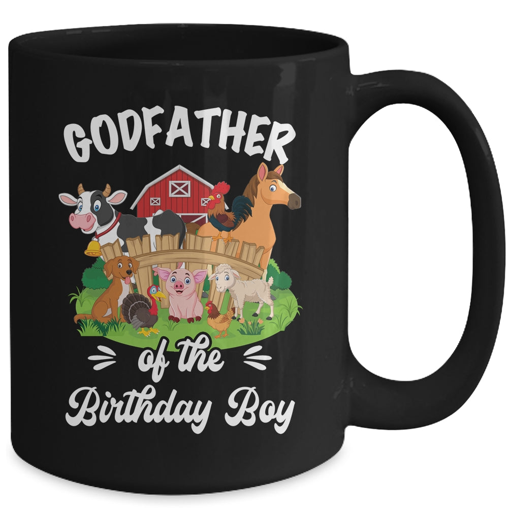 Godfather Of The Birthday Boy Party Cow Farm 1st Birthday Party Mug | siriusteestore