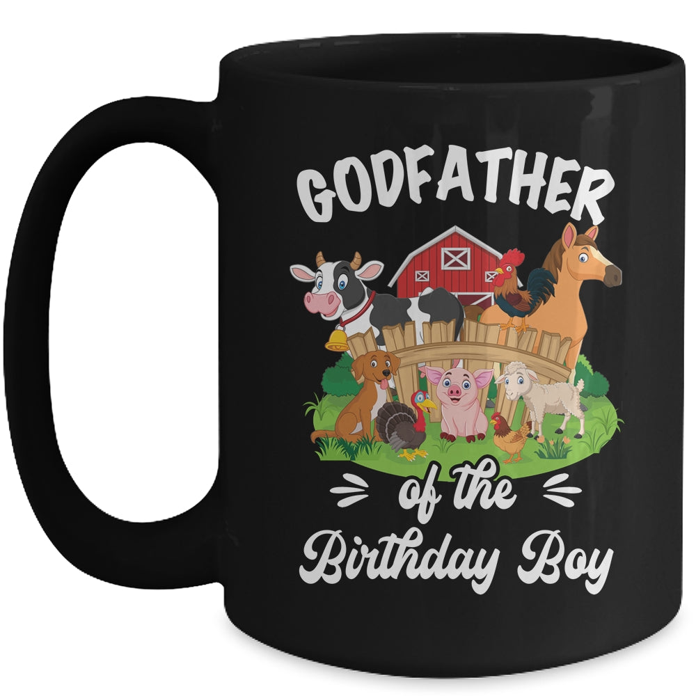 Godfather Of The Birthday Boy Party Cow Farm 1st Birthday Party Mug | siriusteestore