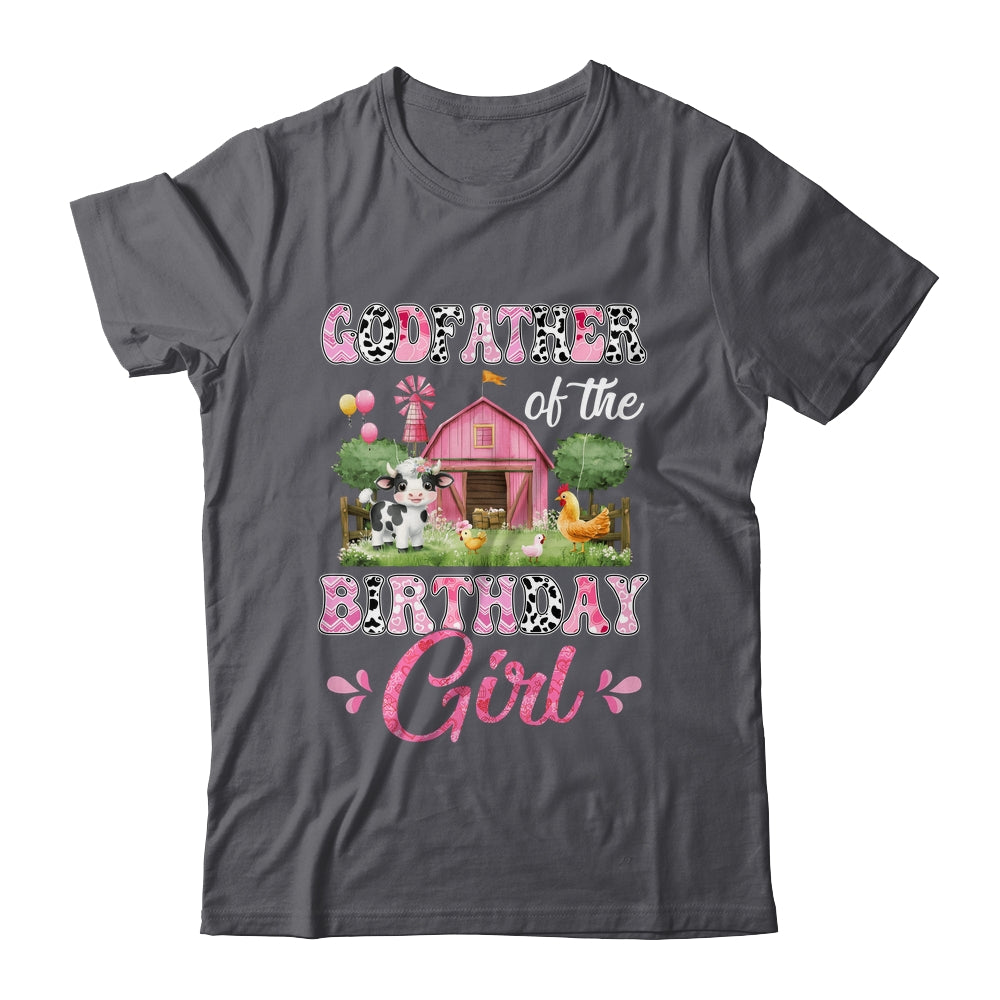 Godfather Of The Birthday Girl 1st Birthday Cow Farm Family Shirt & Hoodie | siriusteestore