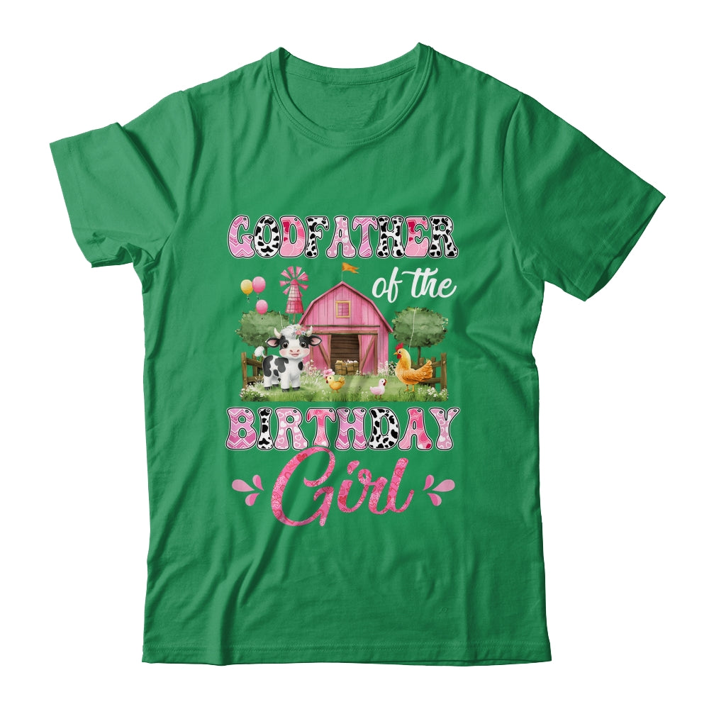 Godfather Of The Birthday Girl 1st Birthday Cow Farm Family Shirt & Hoodie | siriusteestore