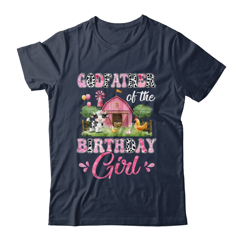 Godfather Of The Birthday Girl 1st Birthday Cow Farm Family Shirt & Hoodie | siriusteestore