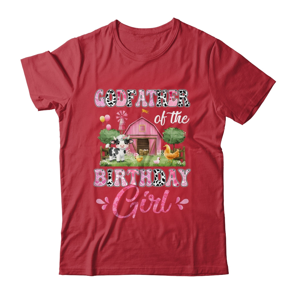 Godfather Of The Birthday Girl 1st Birthday Cow Farm Family Shirt & Hoodie | siriusteestore
