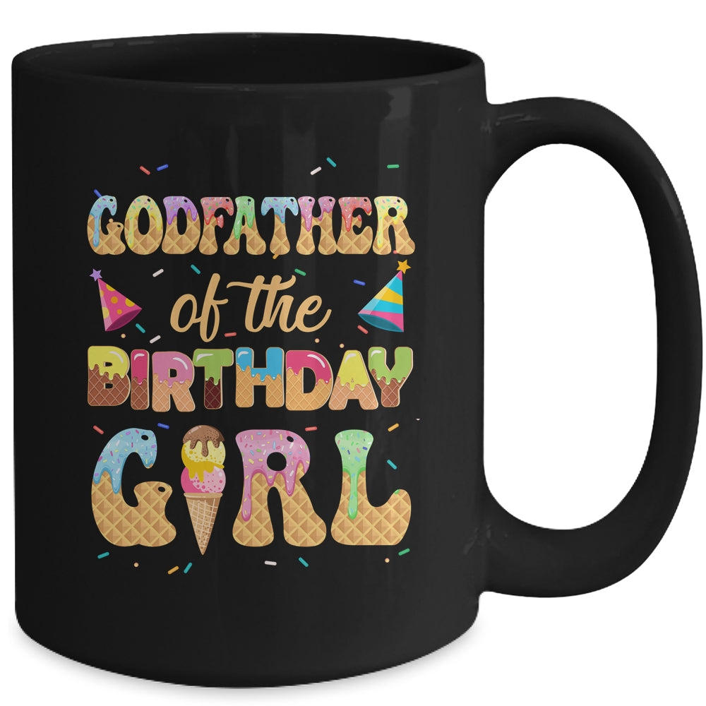 Godfather Of The Birthday Girl 1st Ice Cream Party Family Mug | siriusteestore
