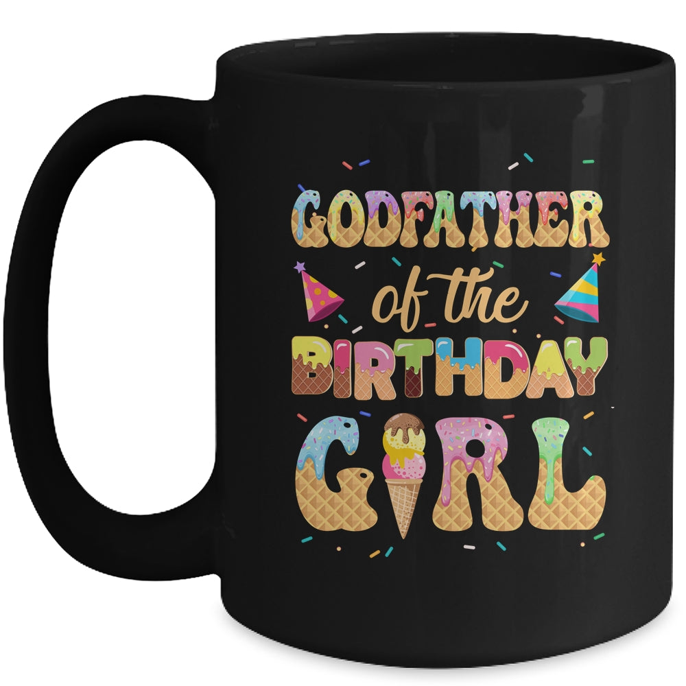 Godfather Of The Birthday Girl 1st Ice Cream Party Family Mug | siriusteestore