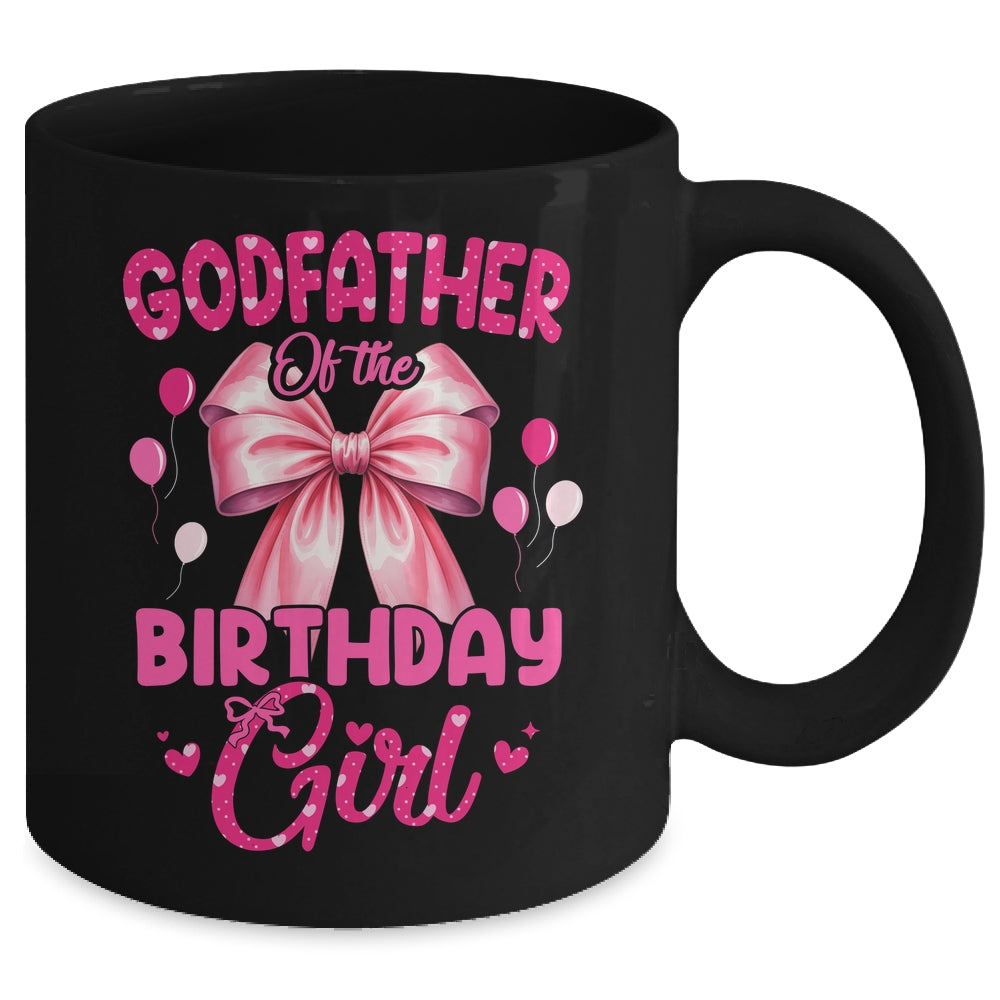 Godfather Of The Birthday Girl Coquette Bow Matching Family Mug | siriusteestore