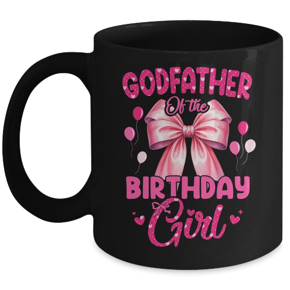 Godfather Of The Birthday Girl Coquette Bow Matching Family Mug | siriusteestore