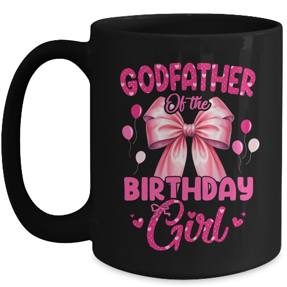 Godfather Of The Birthday Girl Coquette Bow Matching Family Mug | siriusteestore