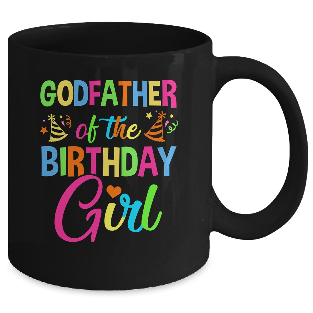 Godfather Of The Birthday Girl Glows Retro 80's Party Family Mug | siriusteestore