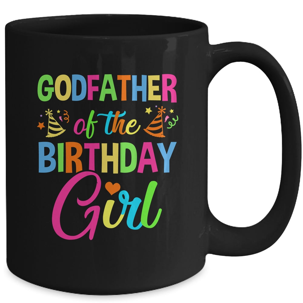 Godfather Of The Birthday Girl Glows Retro 80's Party Family Mug | siriusteestore