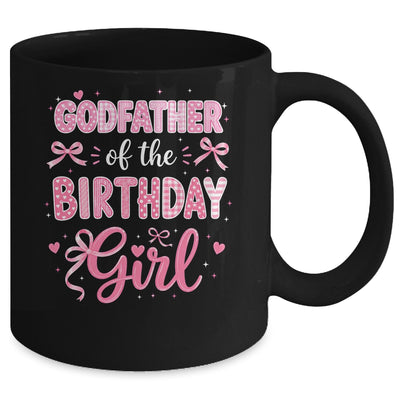 Godfather Of The Birthday Girl Matching Pink Coquette Bow Mug | siriusteestore