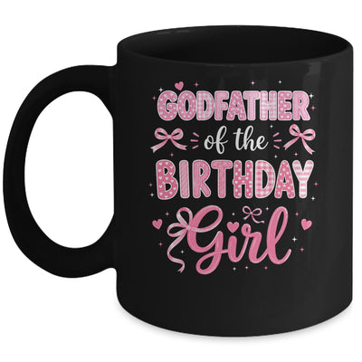 Godfather Of The Birthday Girl Matching Pink Coquette Bow Mug | siriusteestore