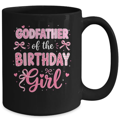 Godfather Of The Birthday Girl Matching Pink Coquette Bow Mug | siriusteestore