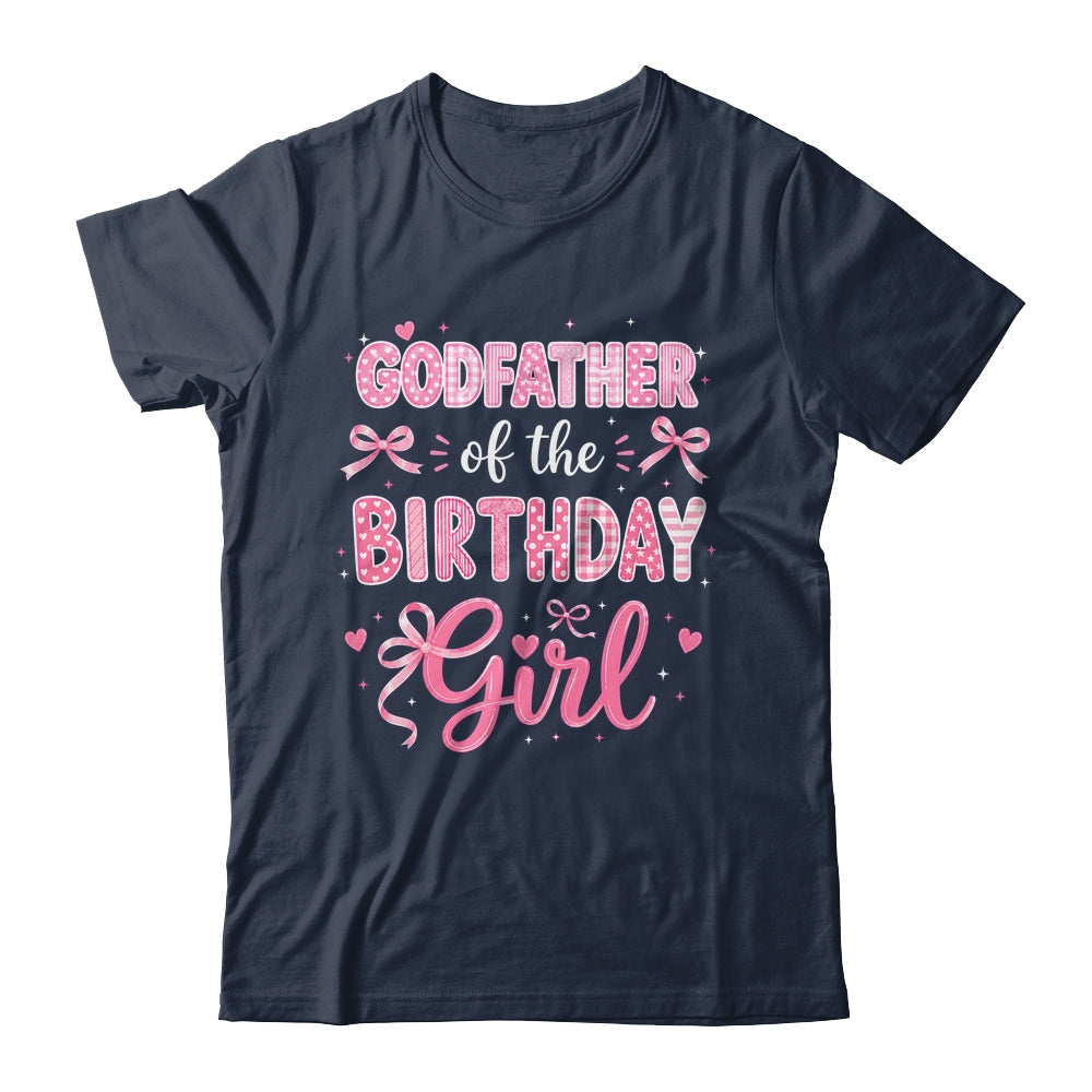 Godfather Of The Birthday Girl Matching Pink Coquette Bow Shirt & Hoodie | siriusteestore