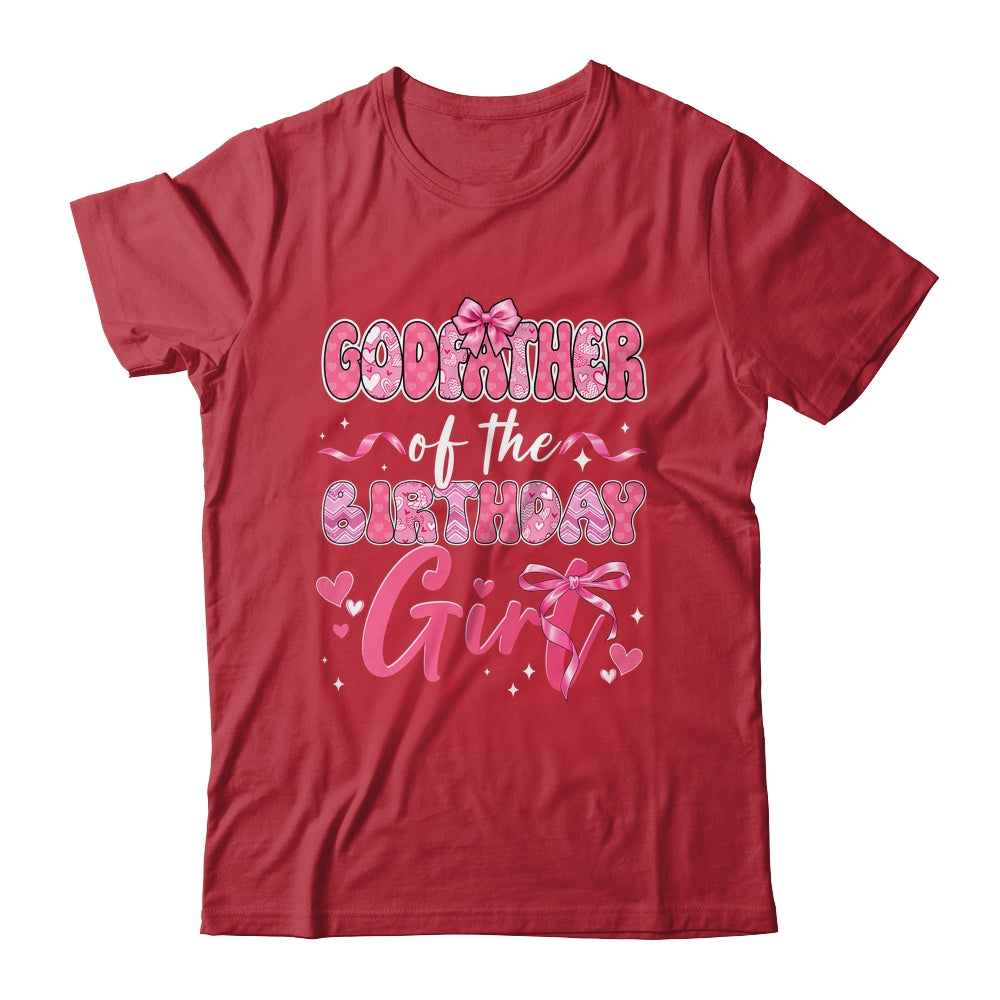 Godfather Of The Birthday Girl Pink Coquette Bow Family Shirt & Hoodie | siriusteestore