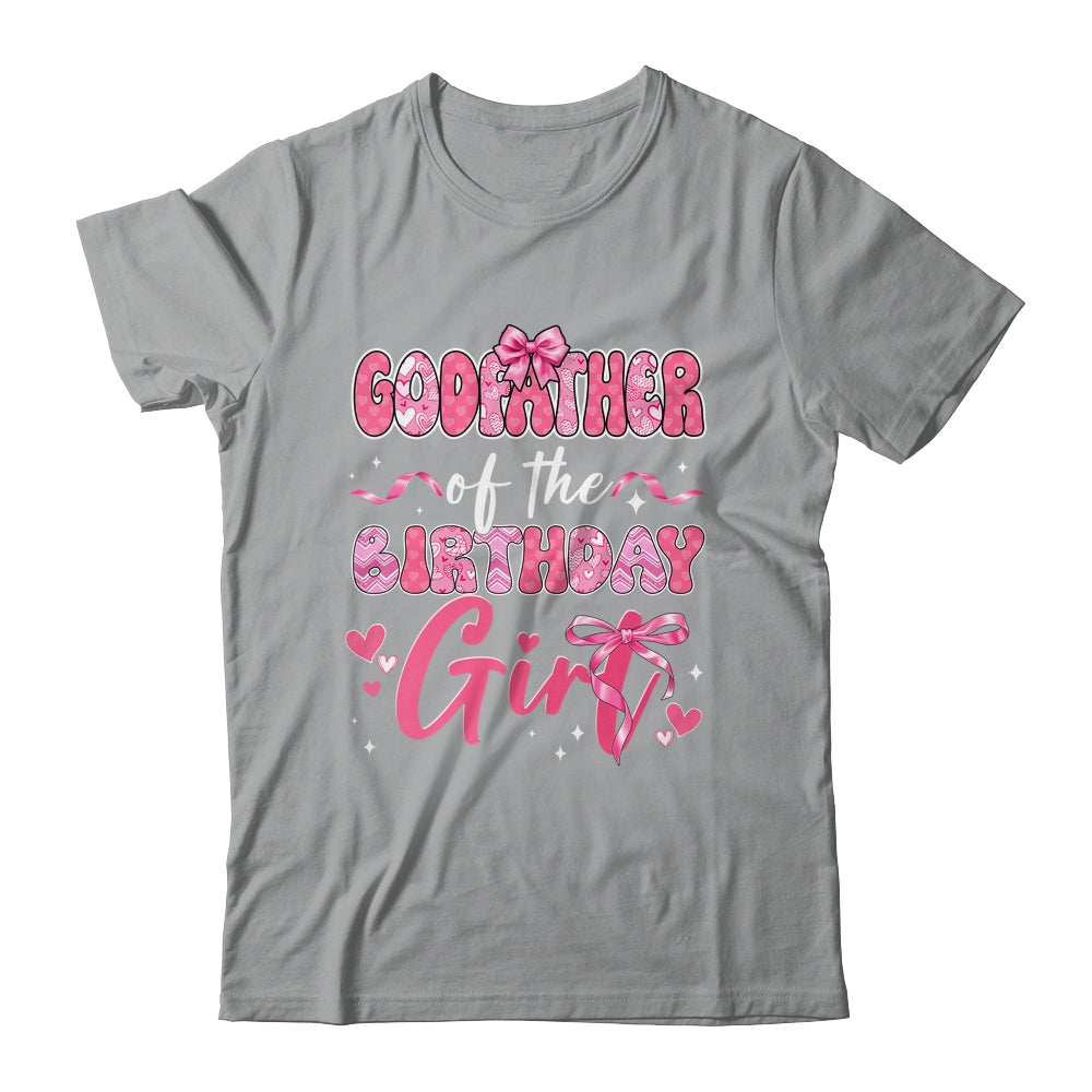 Godfather Of The Birthday Girl Pink Coquette Bow Family Shirt & Hoodie | siriusteestore
