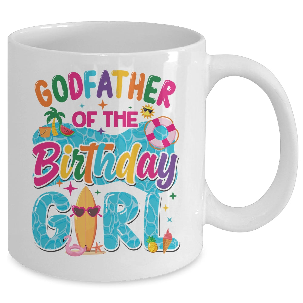 Godfather Of The Birthday Girl Pool Party Beach Family Matching Mug | siriusteestore