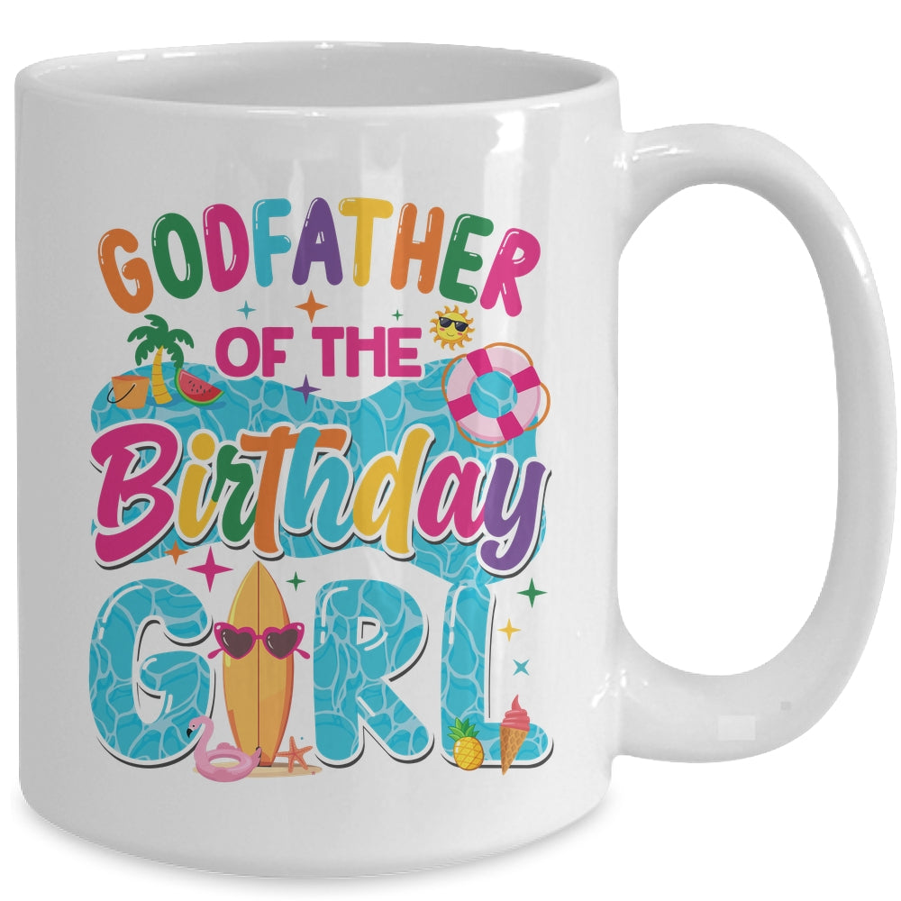 Godfather Of The Birthday Girl Pool Party Beach Family Matching Mug | siriusteestore