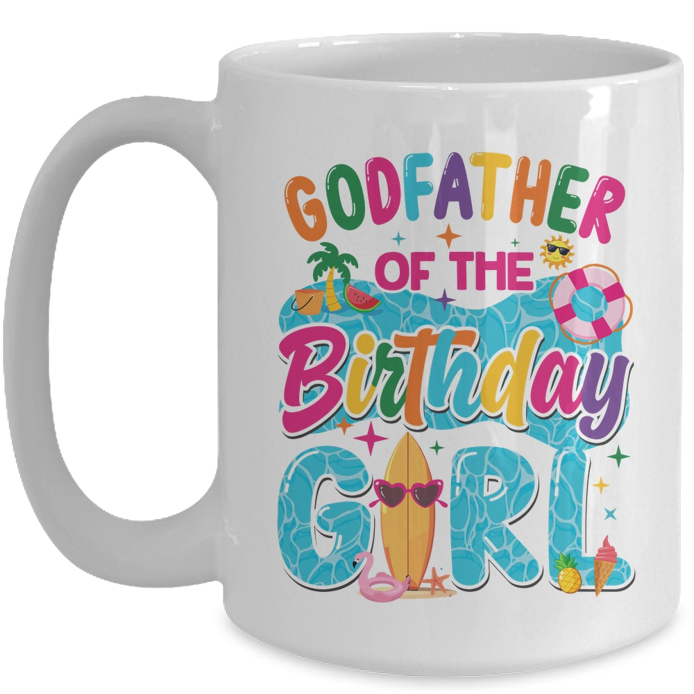 Godfather Of The Birthday Girl Pool Party Beach Family Matching Mug | siriusteestore
