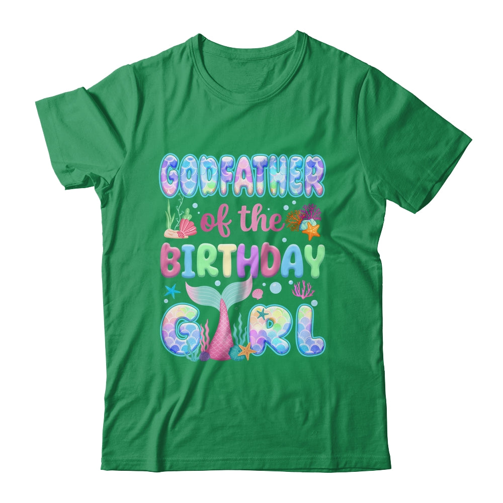 Godfather Of The Birthday Mermaid Girl Family Matching Party Shirt & Hoodie | siriusteestore