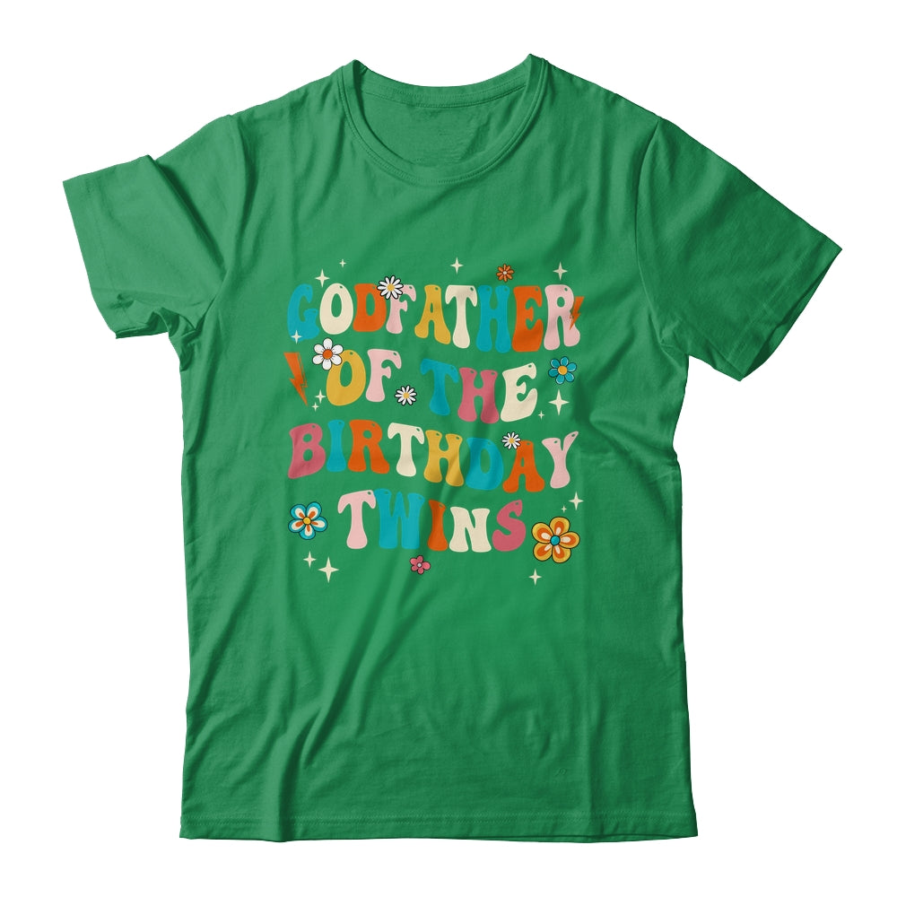 Godfather Of The Birthday Twins Boys Girls Party Retro Bday Shirt & Hoodie | siriusteestore