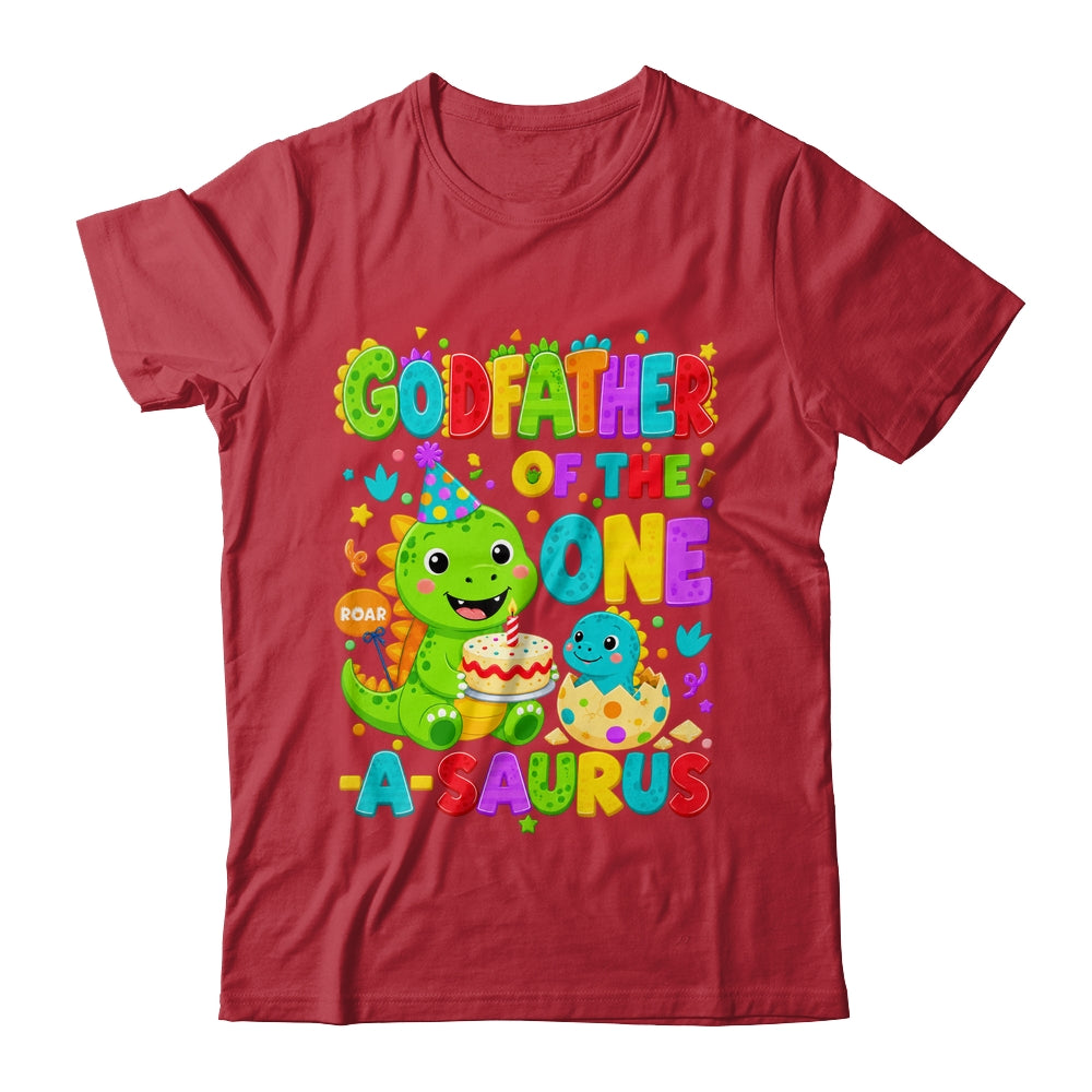 Godfather Of The One-A-Saurus 1St Birthday Boy T-Rex Dinosaur Shirt & Hoodie | siriusteestore