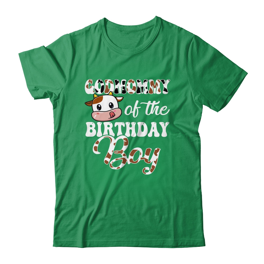 Godmommy Of The Birthday Boy Cow Farm 1st Birthday Boy Shirt & Hoodie | siriusteestore