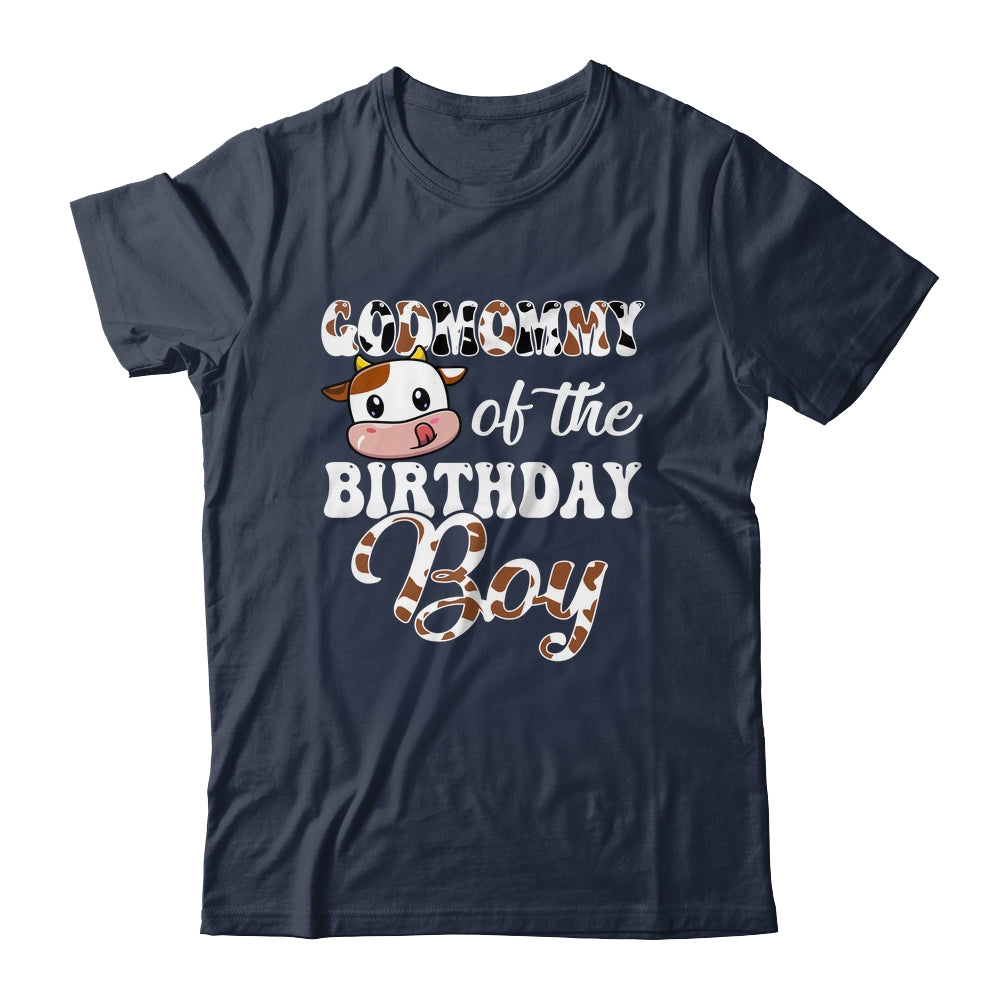 Godmommy Of The Birthday Boy Cow Farm 1st Birthday Boy Shirt & Hoodie | siriusteestore
