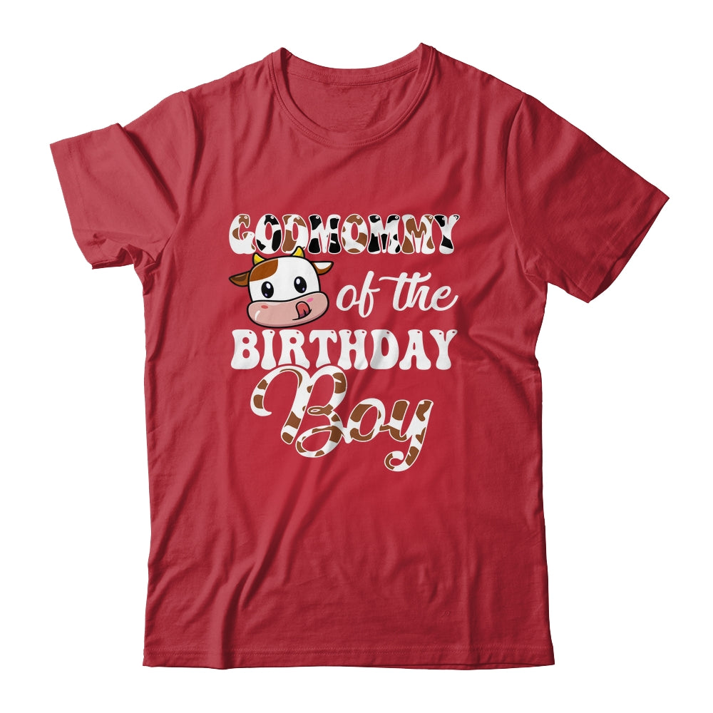 Godmommy Of The Birthday Boy Cow Farm 1st Birthday Boy Shirt & Hoodie | siriusteestore