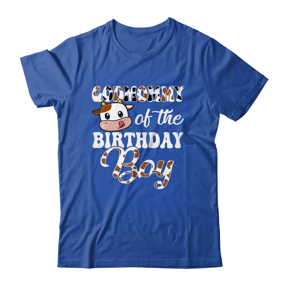 Godmommy Of The Birthday Boy Cow Farm 1st Birthday Boy Shirt & Hoodie | siriusteestore