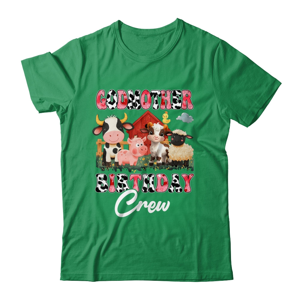 Godmother Birthday Crew Farm Cow Birthday Boy Girl Family Shirt & Hoodie | siriusteestore