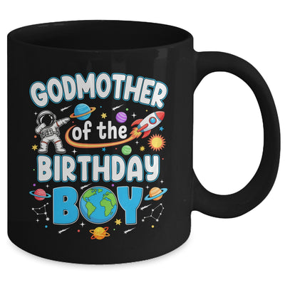 Godmother Of The Birthday Boy Astronaut Family Space Planets Mug | siriusteestore