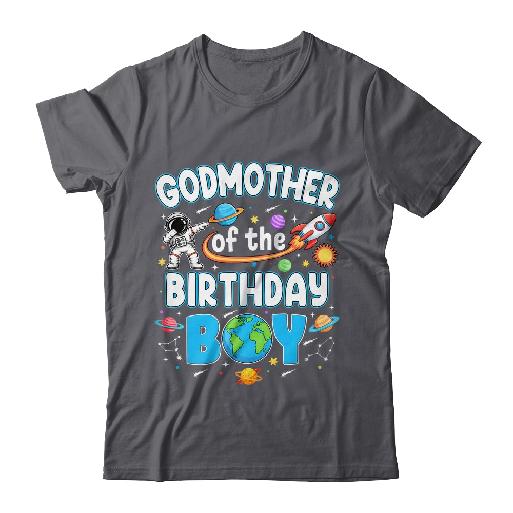 Godmother Of The Birthday Boy Astronaut Family Space Planets Shirt & Hoodie | siriusteestore