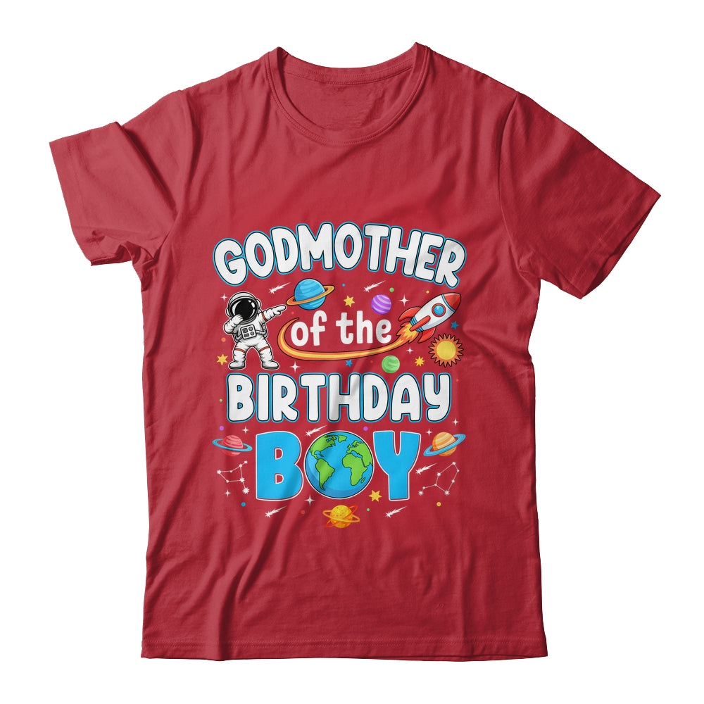 Godmother Of The Birthday Boy Astronaut Family Space Planets Shirt & Hoodie | siriusteestore