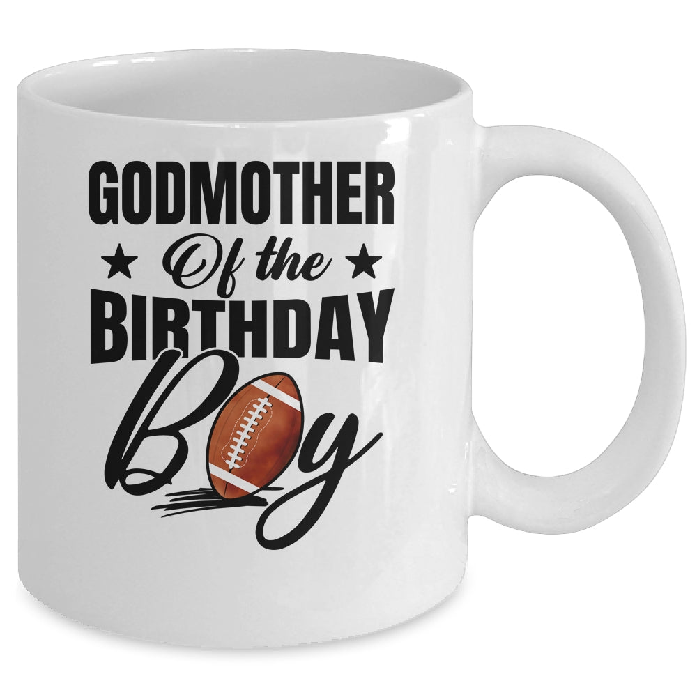 Godmother Of The Birthday Boy Football 1st Birthday Party Mug | siriusteestore