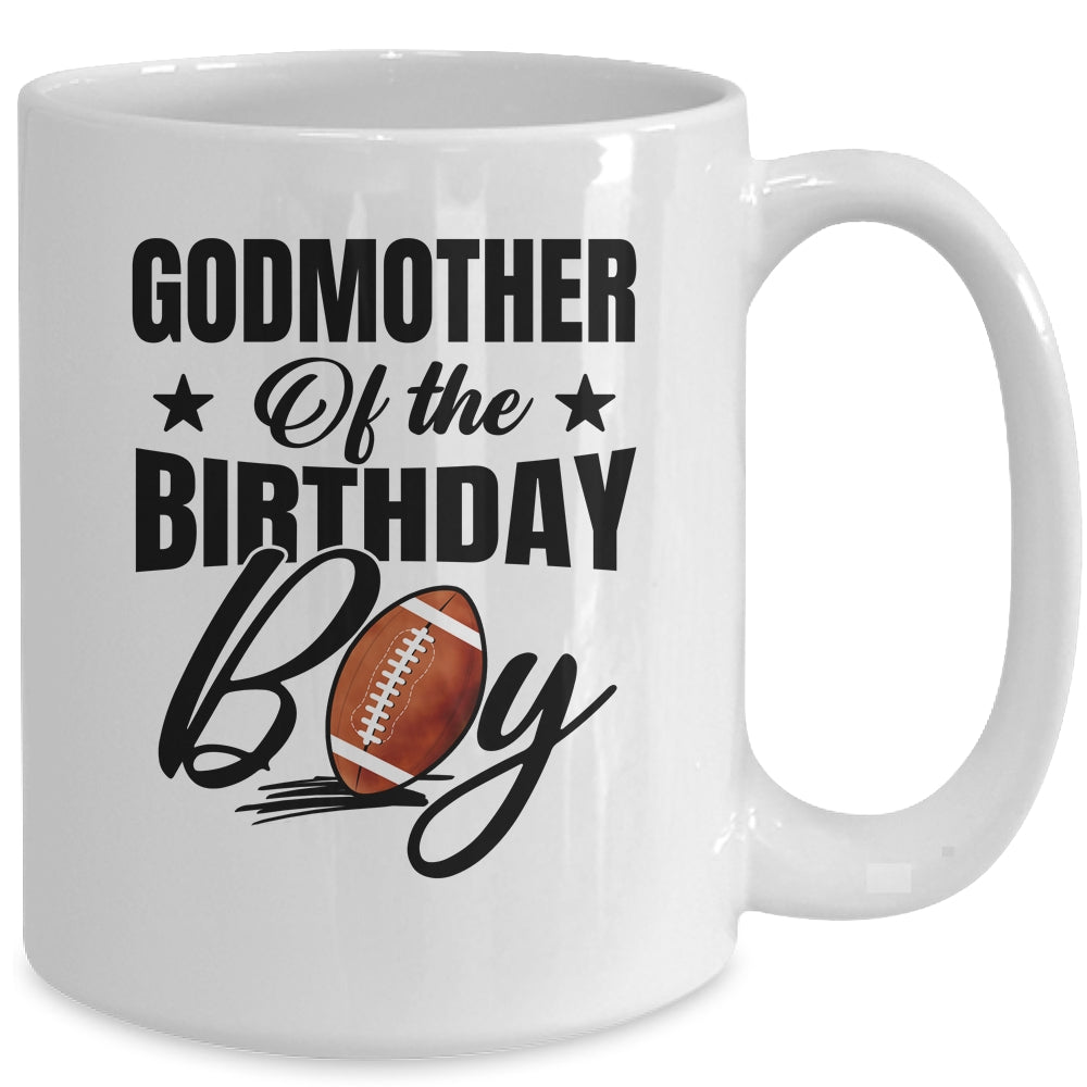 Godmother Of The Birthday Boy Football 1st Birthday Party Mug | siriusteestore