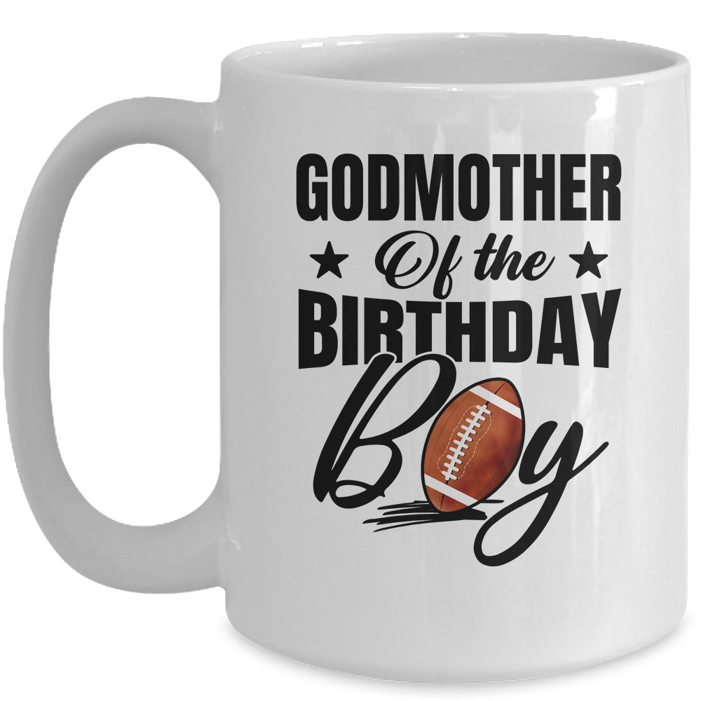 Godmother Of The Birthday Boy Football 1st Birthday Party Mug | siriusteestore