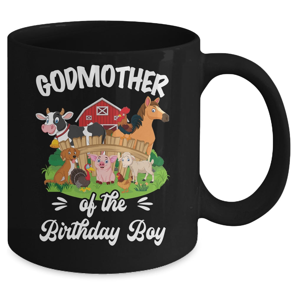 Godmother Of The Birthday Boy Party Cow Farm 1st Birthday Party Mug | siriusteestore